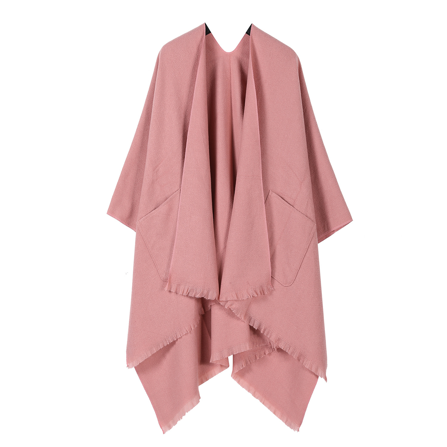 Solid Color Pocket Shawl