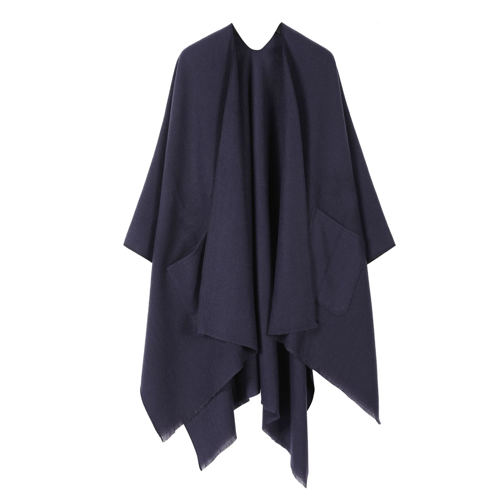 Solid Color Pocket Shawl