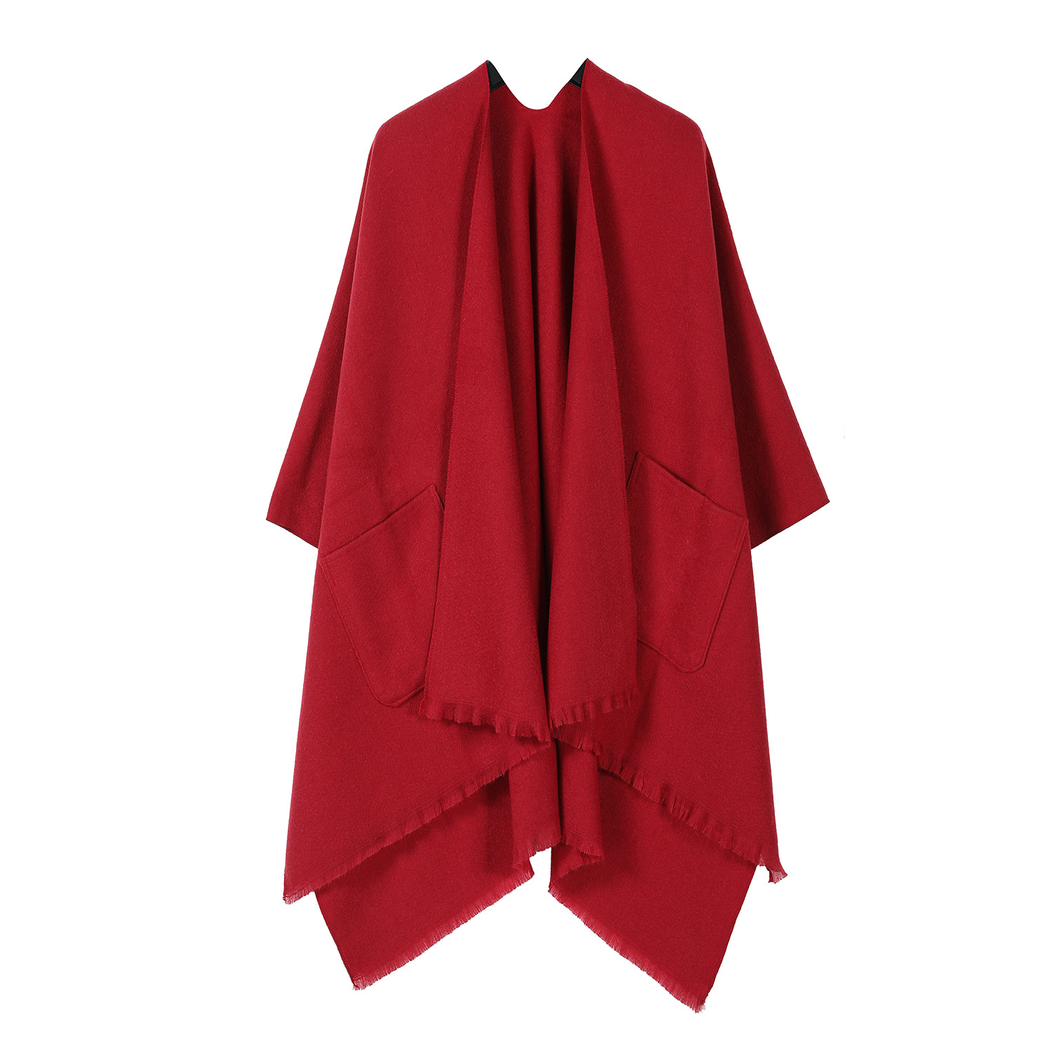 Solid Color Pocket Shawl
