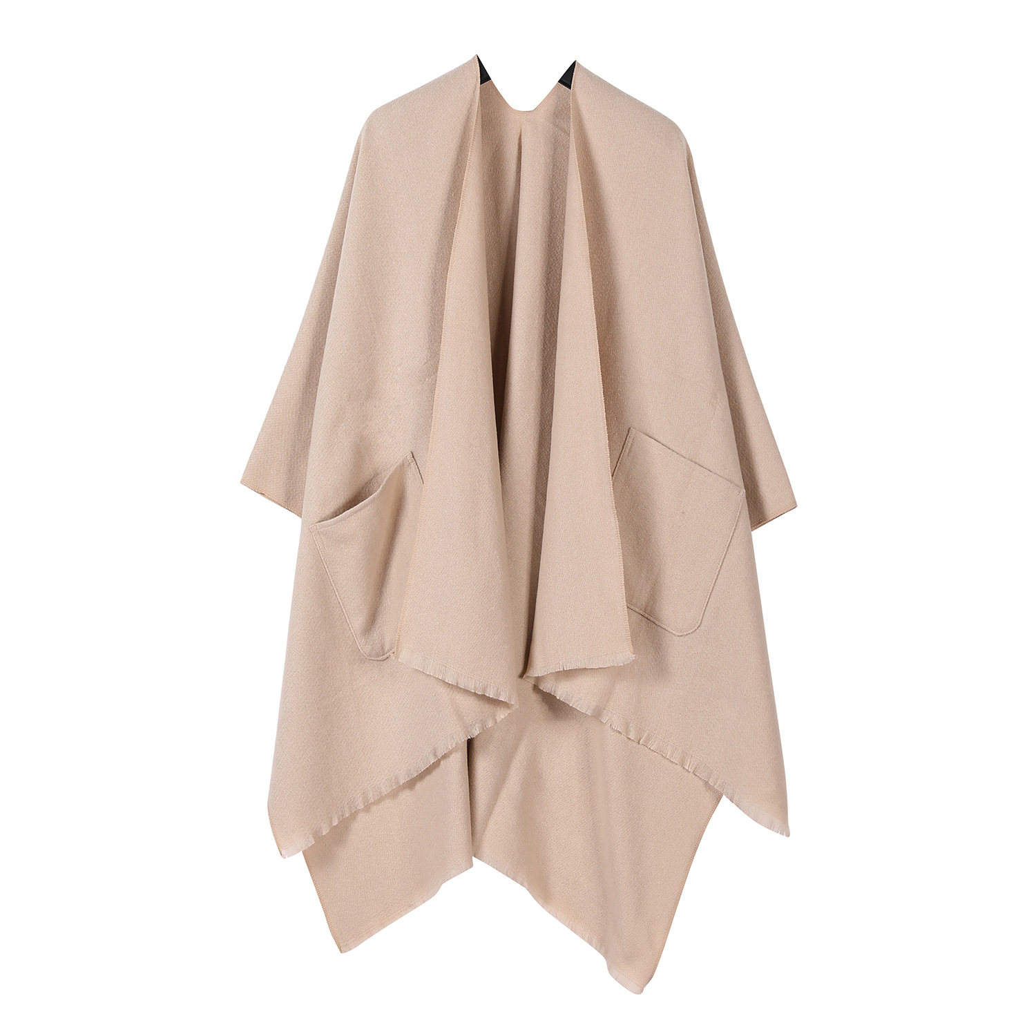 Solid Color Pocket Shawl