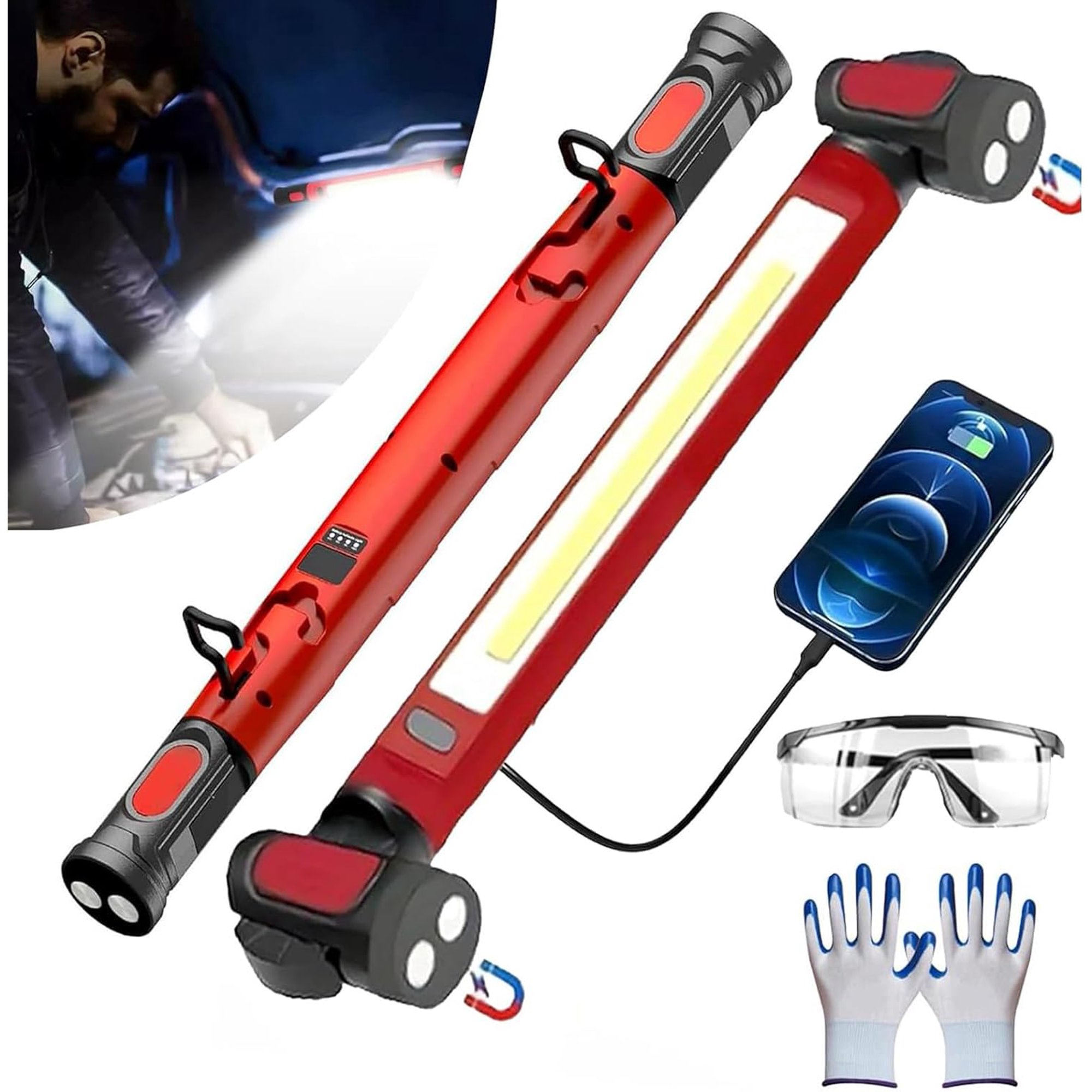 3000LM Magnetic Rechargeable LED Work Light