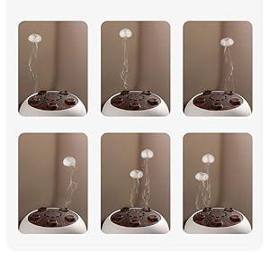 Dynamic Censer Humidifier & Jellyfish Essential Oil Diffuse - 7 Color-Changing Lights ,Remote Control ,4H/8H Timer Setting, Auto Shut-Off 250mL