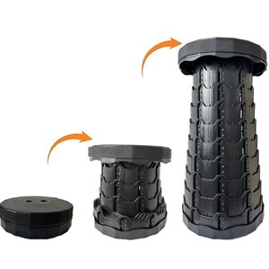 Telescopic Stool Camping Folding Stool Load Capacity 350 lbs for Outdoor Camping