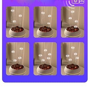 Dynamic Censer Humidifier & Jellyfish Essential Oil Diffuse - 7 Color-Changing Lights ,Remote Control ,4H/8H Timer Setting, Auto Shut-Off 250mL