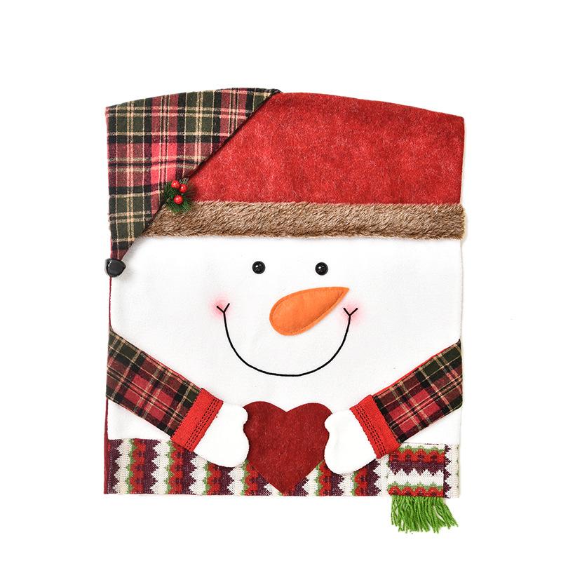 Christmas Chair Covers - Santa/Snowman Xmas Dining Chair Slipcovers for Home Decor