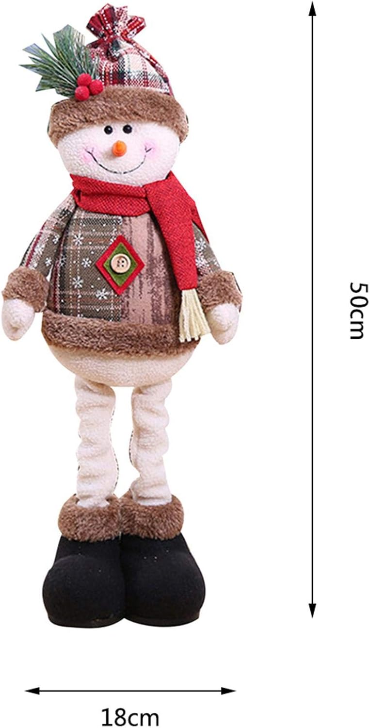 Retractable Christmas Decorations - Standing Santa Claus, Snowman & Reindeer Dolls - Indoor Ornaments for Christmas Tree