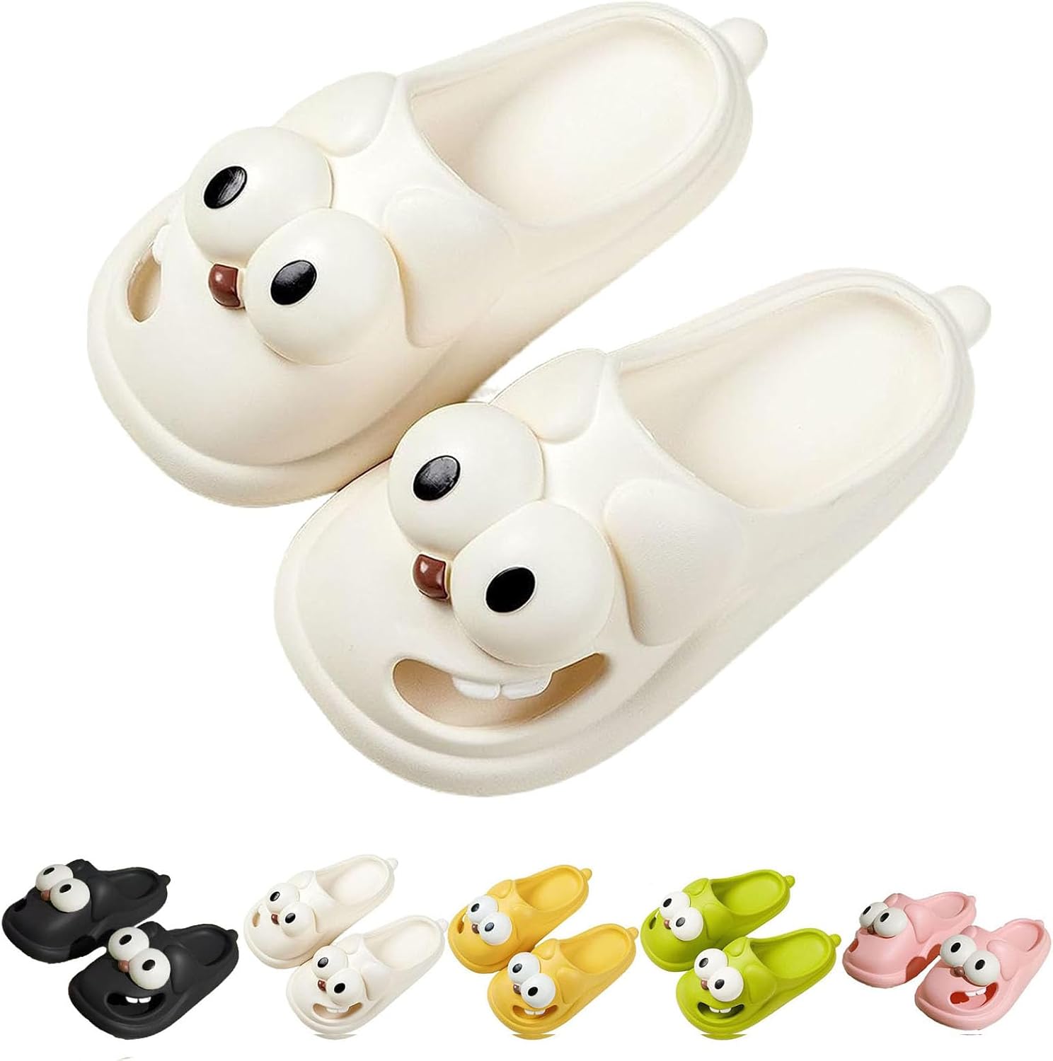 Tongue Kiss Slippers, Big Eye Dog Slippers, Cute Funny 3d Big Eye Dog Fun Cartoon Package Head Eva Slippers For Women
