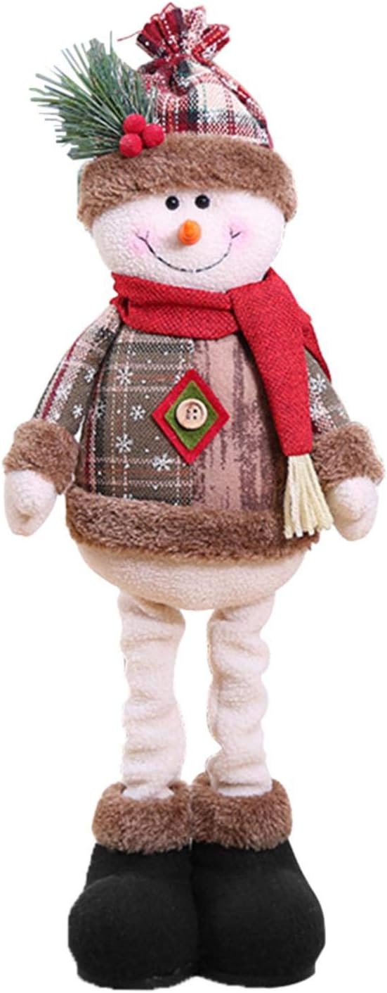 Retractable Christmas Decorations - Standing Santa Claus, Snowman & Reindeer Dolls - Indoor Ornaments for Christmas Tree