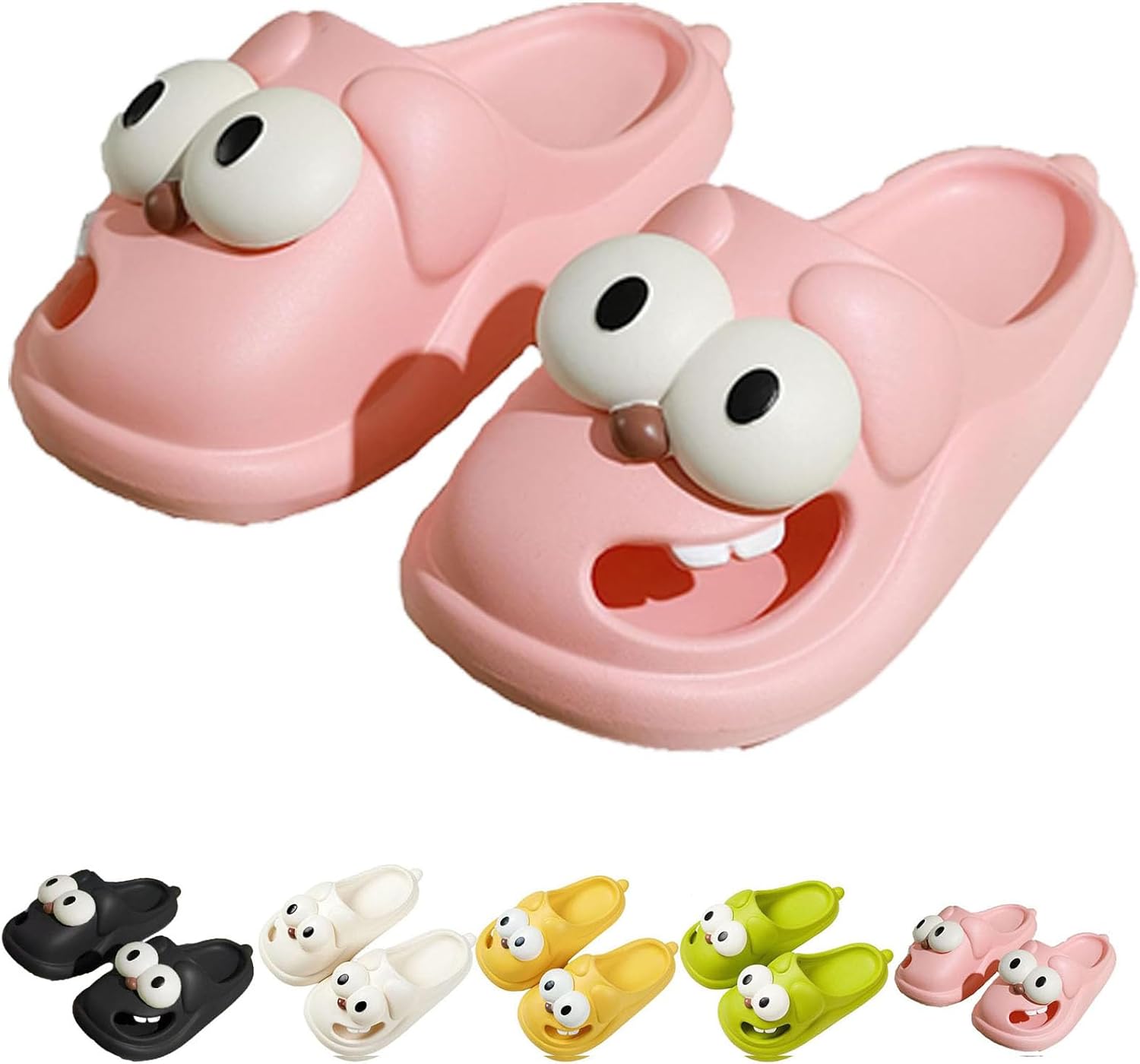 Tongue Kiss Slippers, Big Eye Dog Slippers, Cute Funny 3d Big Eye Dog Fun Cartoon Package Head Eva Slippers For Women