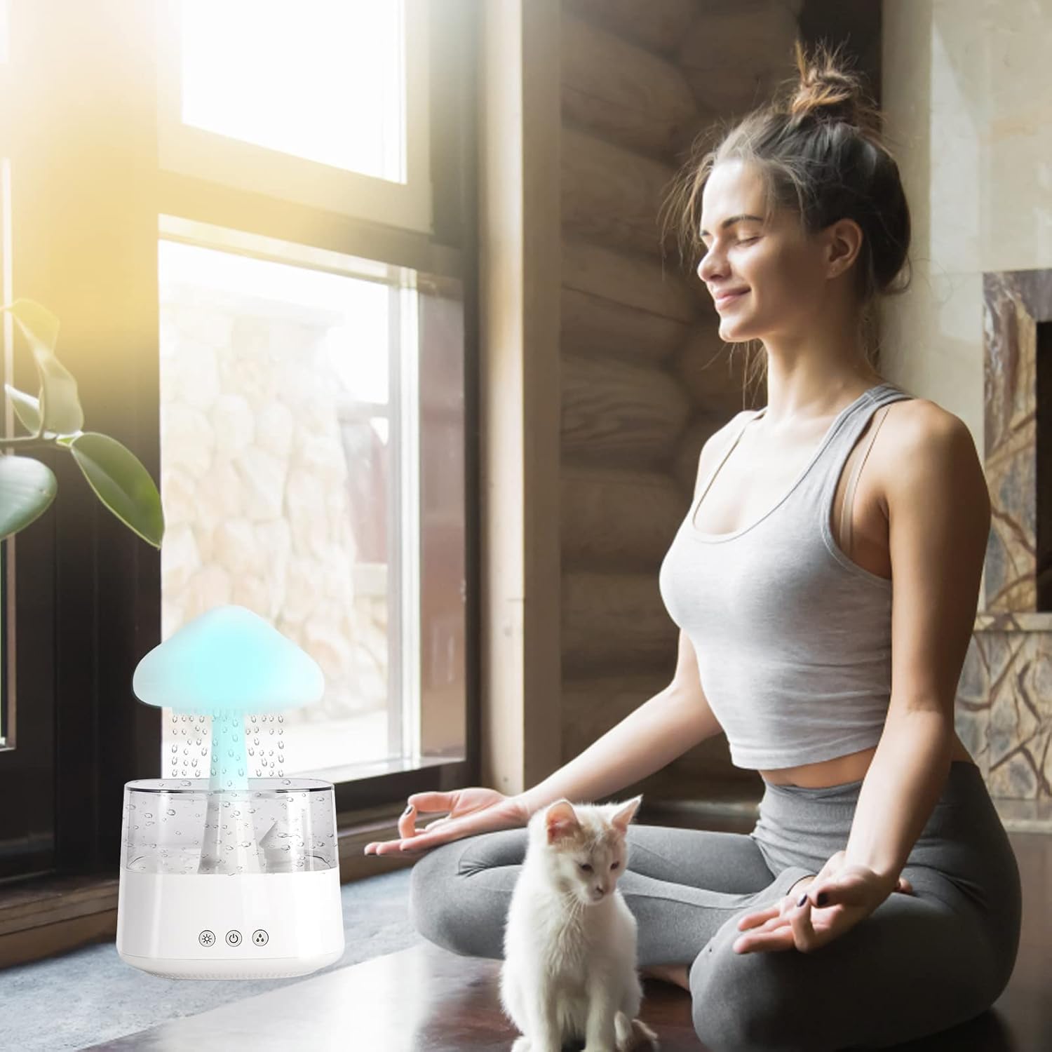 Rain Cloud Humidifier for Bedroom Water Drip Diffuser, Mushroom Diffuser