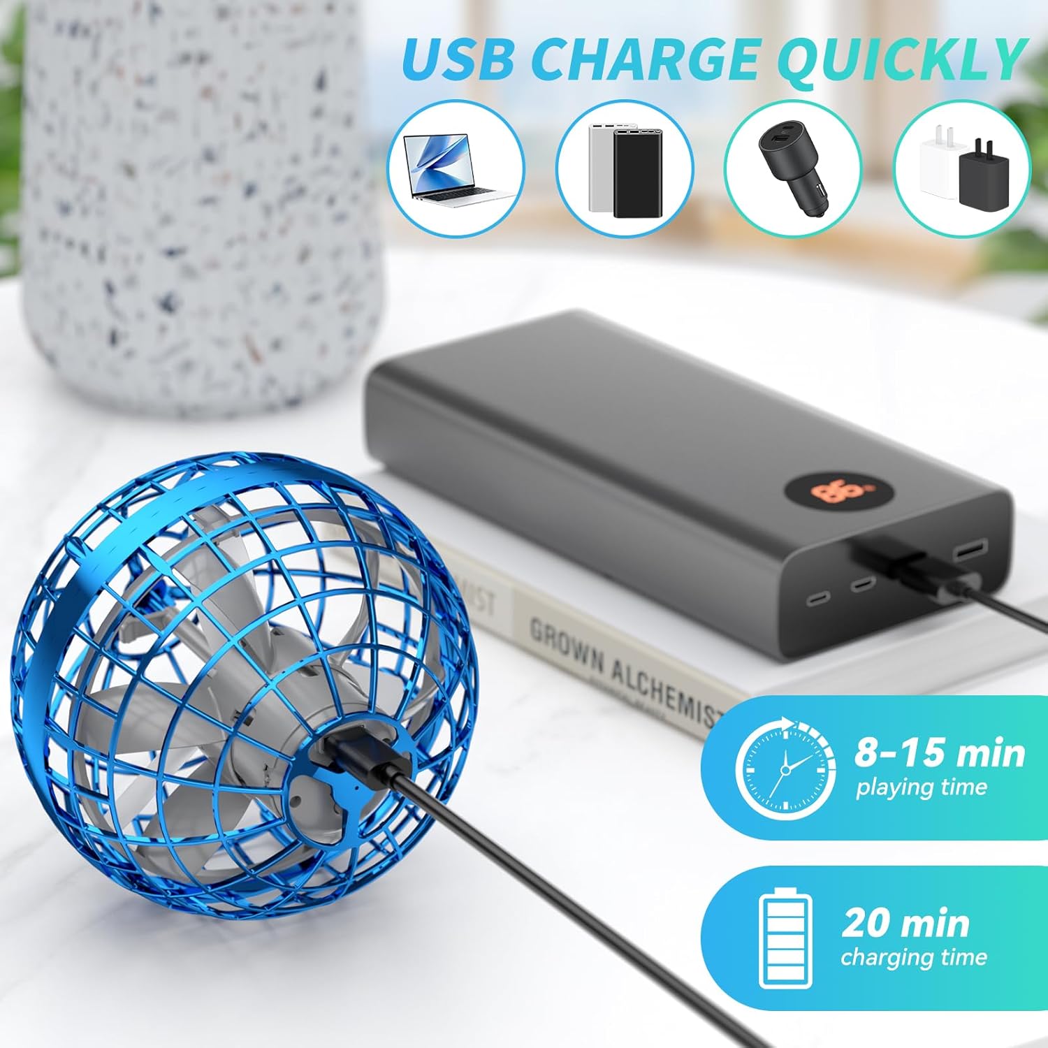 2025 AI Flying Orb Ball Toys, Galaxy Cosmic Globe Boomerang Hover Ball, Hand Drone Orbit, Galactic Fidget Spinning, Birthday Cool Stuff for 6 7 8 9 10+ Year Old Boys Girls Teens Outdoor