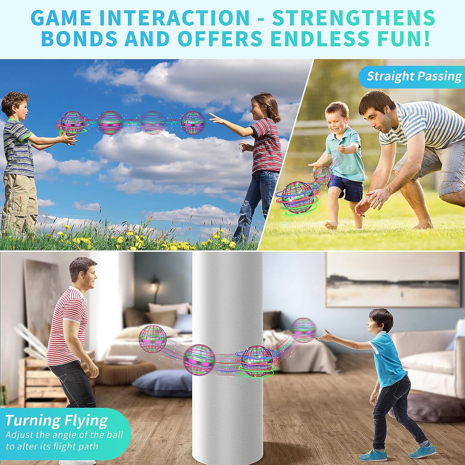 2025 AI Flying Orb Ball Toys, Galaxy Cosmic Globe Boomerang Hover Ball, Hand Drone Orbit, Galactic Fidget Spinning, Birthday Cool Stuff for 6 7 8 9 10+ Year Old Boys Girls Teens Outdoor