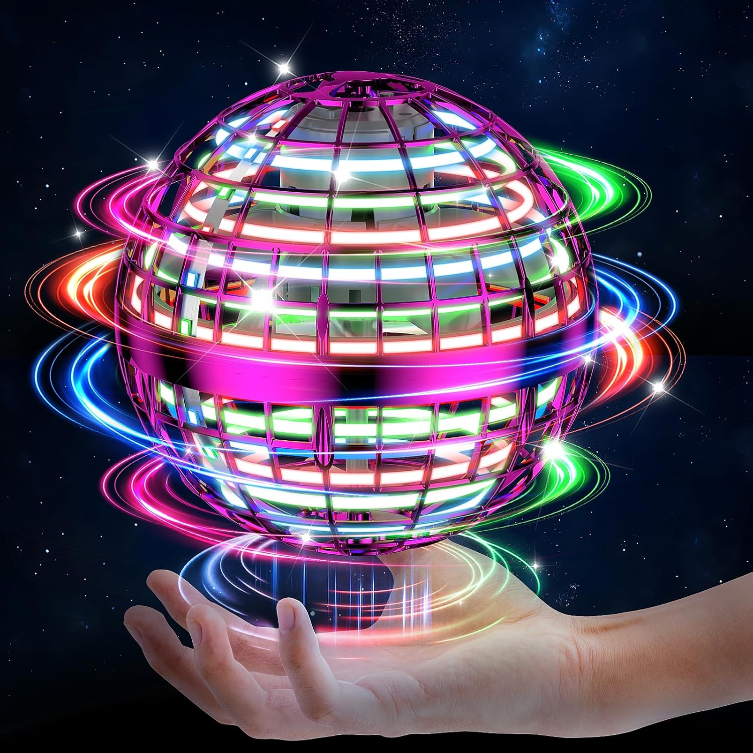 2025 AI Flying Orb Ball Toys, Galaxy Cosmic Globe Boomerang Hover Ball, Hand Drone Orbit, Galactic Fidget Spinning, Birthday Cool Stuff for 6 7 8 9 10+ Year Old Boys Girls Teens Outdoor