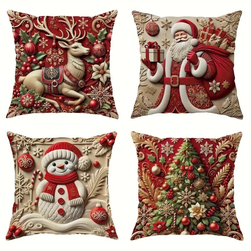 Christmas Themed Cushion Cover