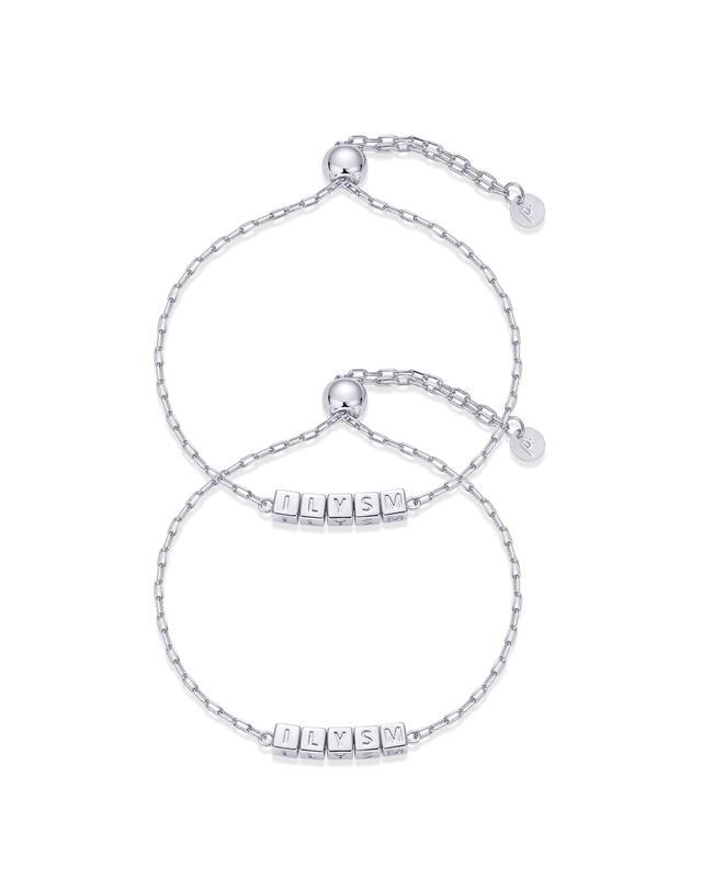 18K Gold Plated Adjustable Matching Bracelets for Women – Heart Charm and BFF Friendship Styles