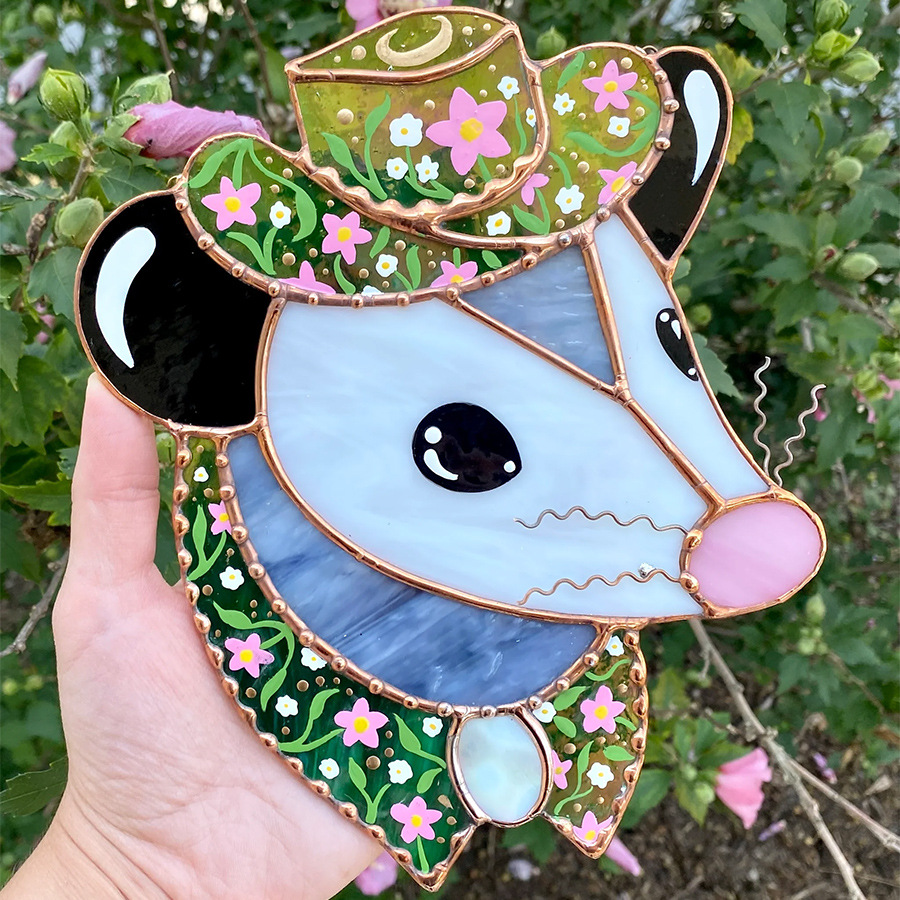 🔥Fast Sale Promotion 49% OFF🎁Handmake Brown Fairy Rat Stained Glass