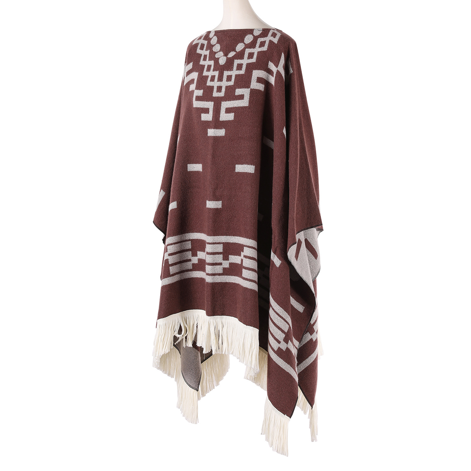 Pullover Oversized Fringe Shawl