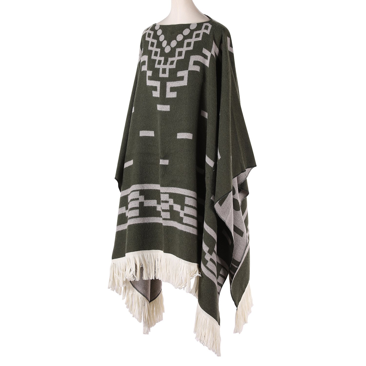 Pullover Oversized Fringe Shawl