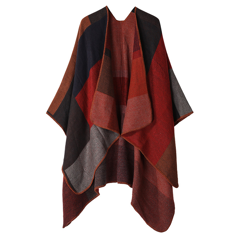 Colorblocked Fabric Shawl