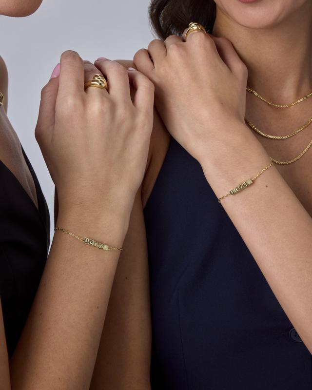 18K Gold Plated Adjustable Matching Bracelets for Women – Heart Charm and BFF Friendship Styles
