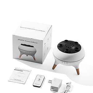 Dynamic Censer Humidifier & Jellyfish Essential Oil Diffuse - 7 Color-Changing Lights ,Remote Control ,4H/8H Timer Setting, Auto Shut-Off 250mL