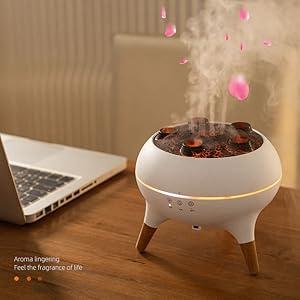 Dynamic Censer Humidifier & Jellyfish Essential Oil Diffuse - 7 Color-Changing Lights ,Remote Control ,4H/8H Timer Setting, Auto Shut-Off 250mL