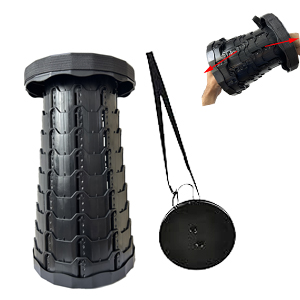 Upgraded Collapsible Stool Telescoping Folding Chair for Travel, BBQ, Camping, Queue