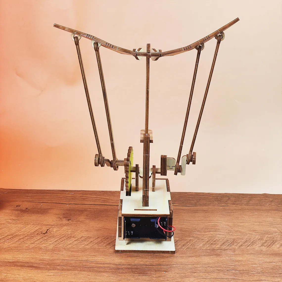 Handcarved Wooden Manta Ray Automata Mechanical Sculpture