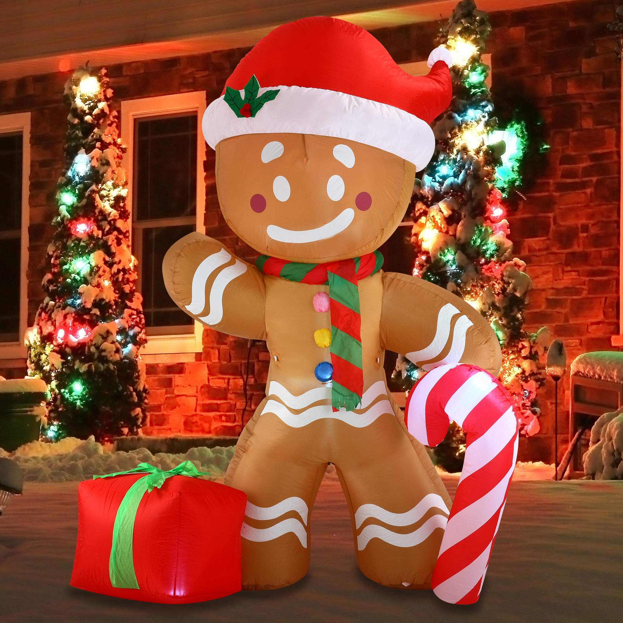 Jumbo Gingerbread Man Inflatable (8 ft)