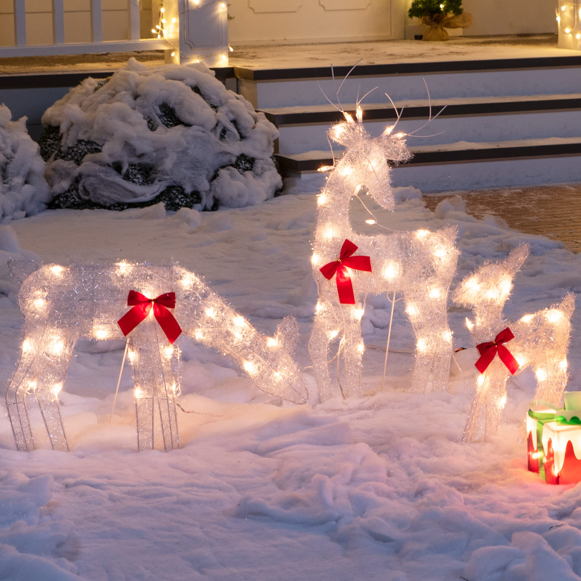 3Pcs 2D Incandescent Yard Lights