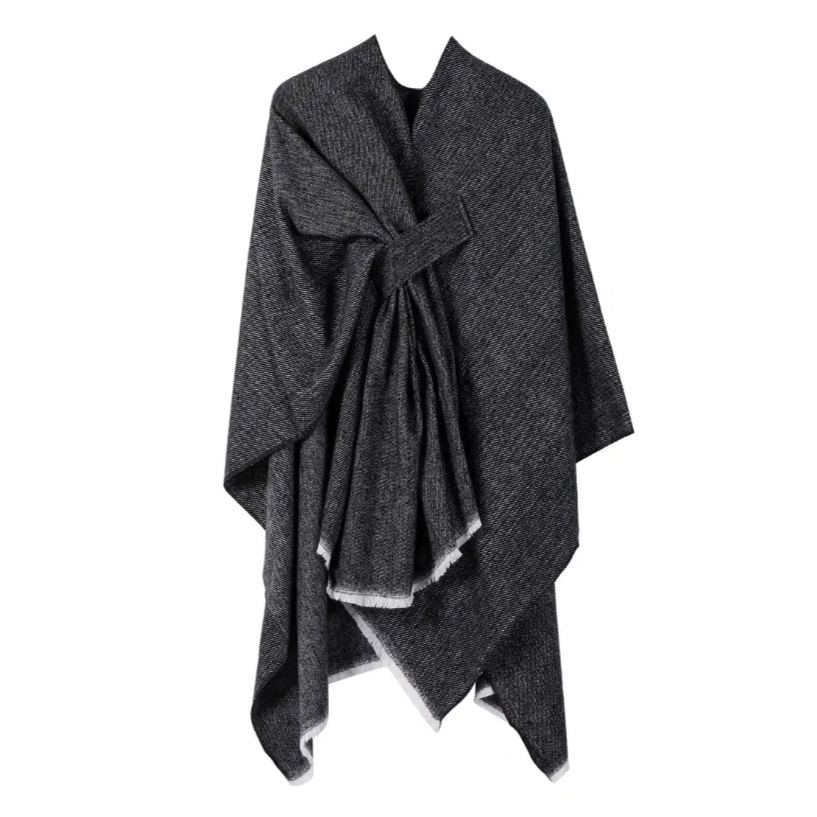 Front Wrap Cardigan Scarf Coat