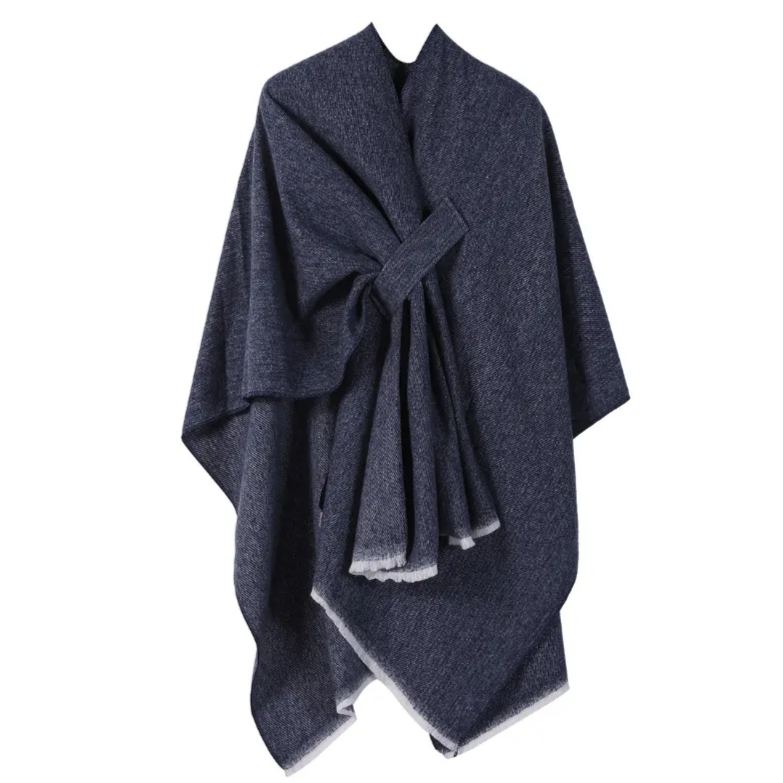 Front Wrap Cardigan Scarf Coat