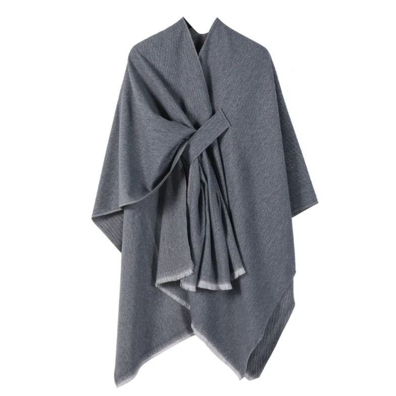 Front Wrap Cardigan Scarf Coat
