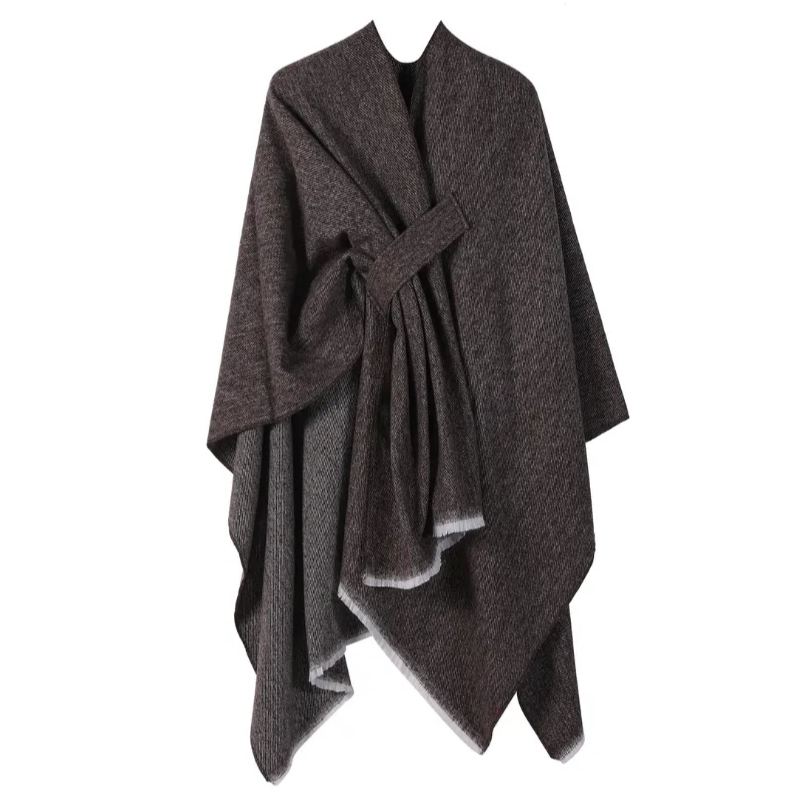 Front Wrap Cardigan Scarf Coat