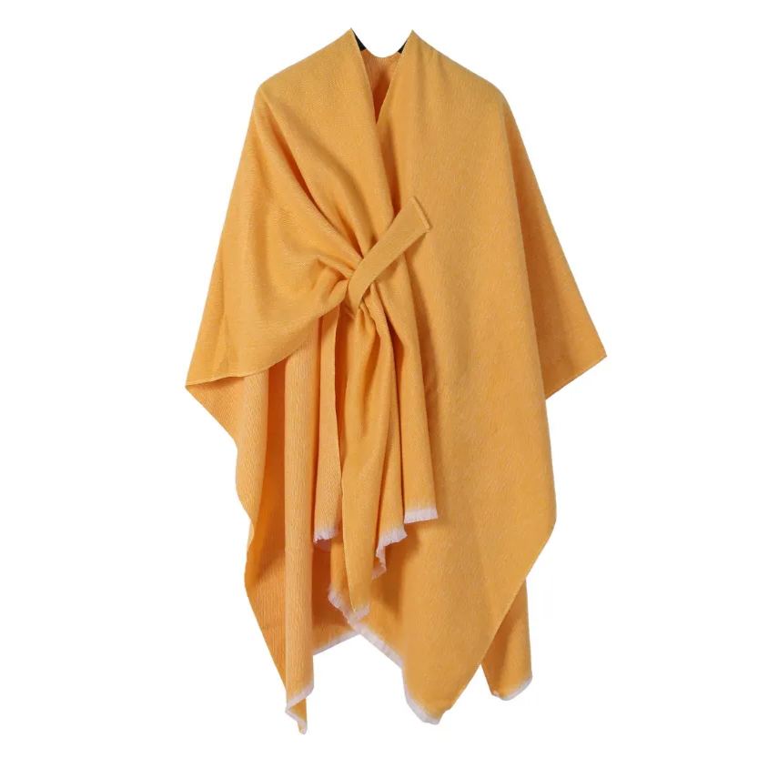 Front Wrap Cardigan Scarf Coat