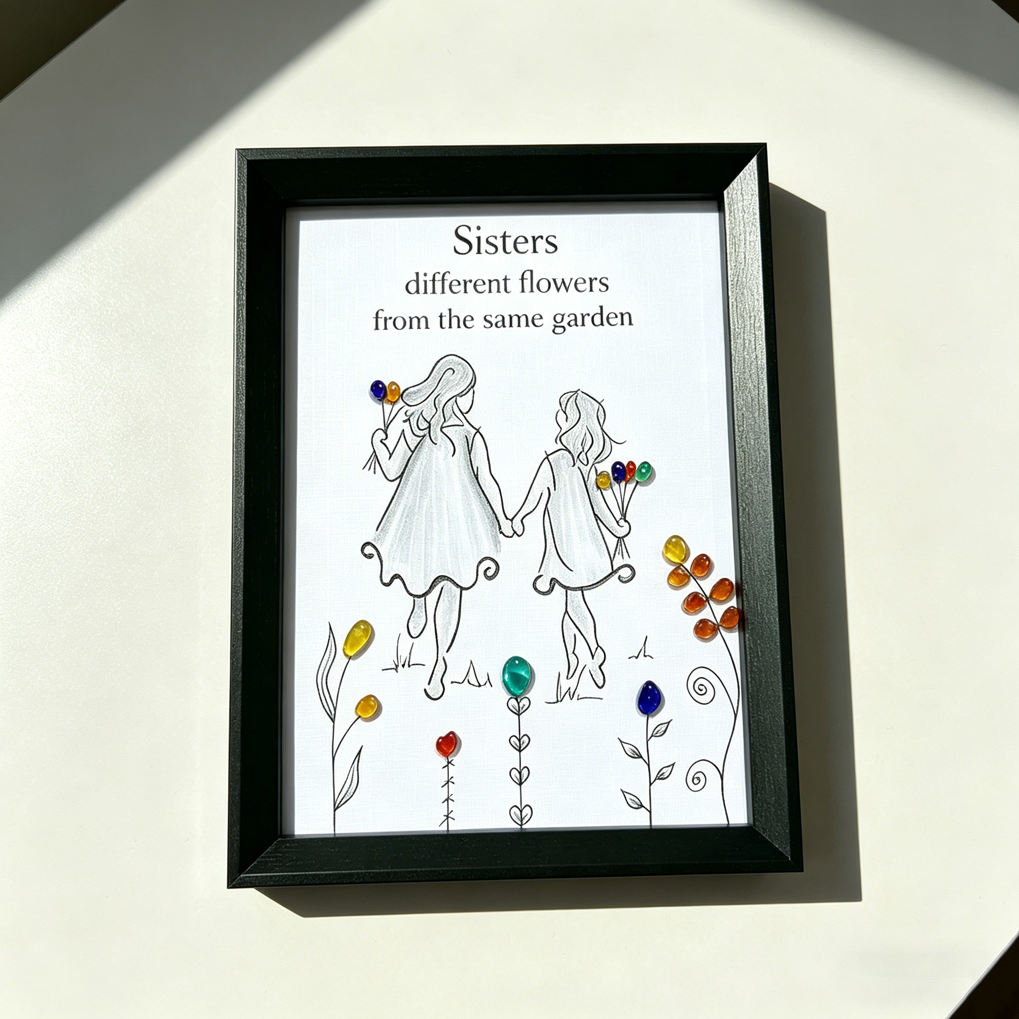 Coastal Sisterhood Sea Glass Art 