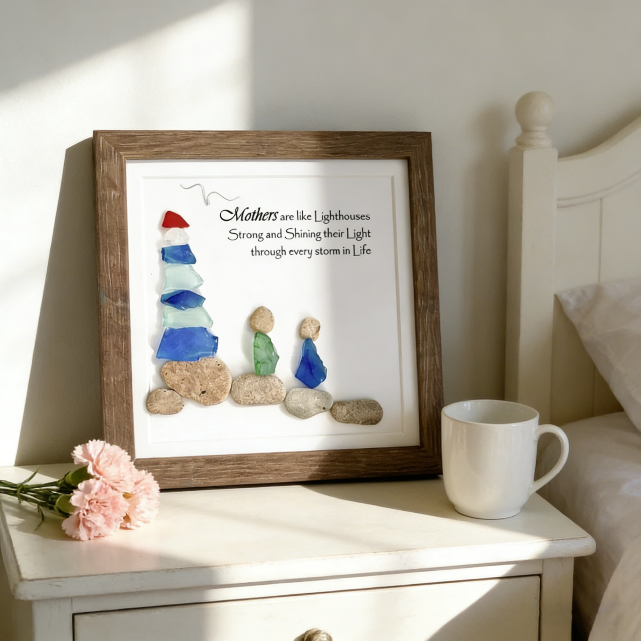 Mothers Are Like Lighthouses — Sea Glass Art