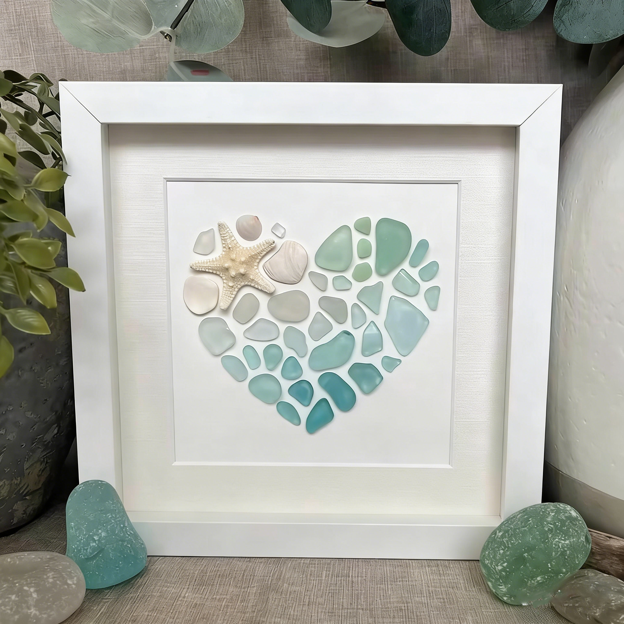 The Ocean’s Heart Sea Glass Art