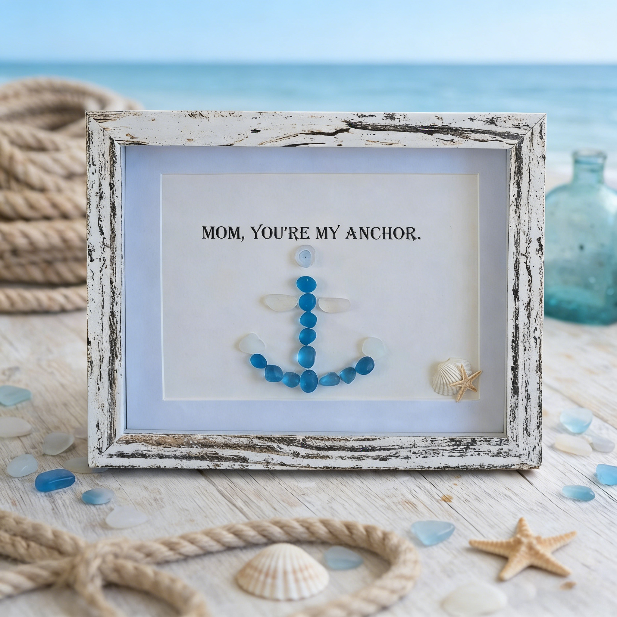 Sea Glass Anchor Art 