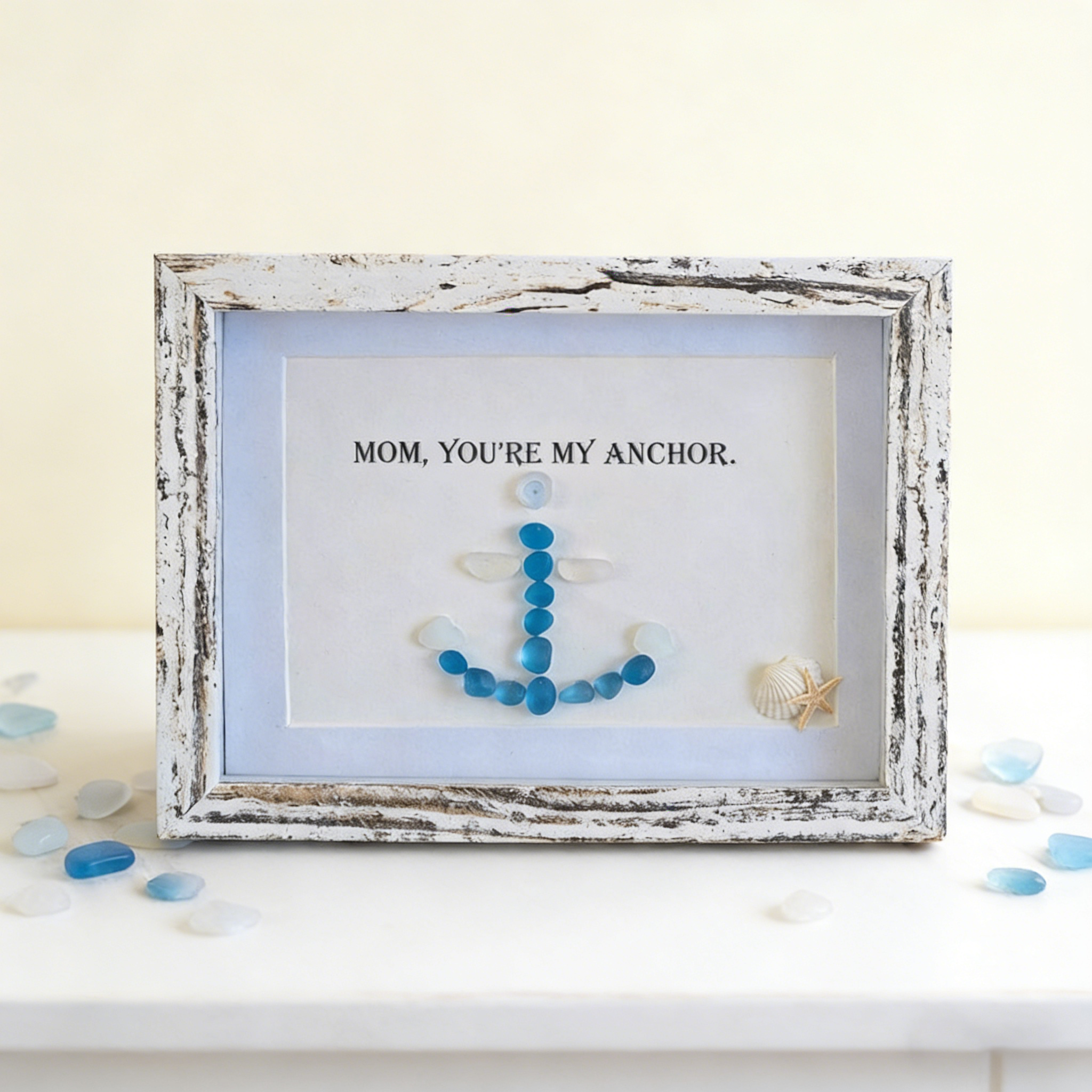 Sea Glass Anchor Art 