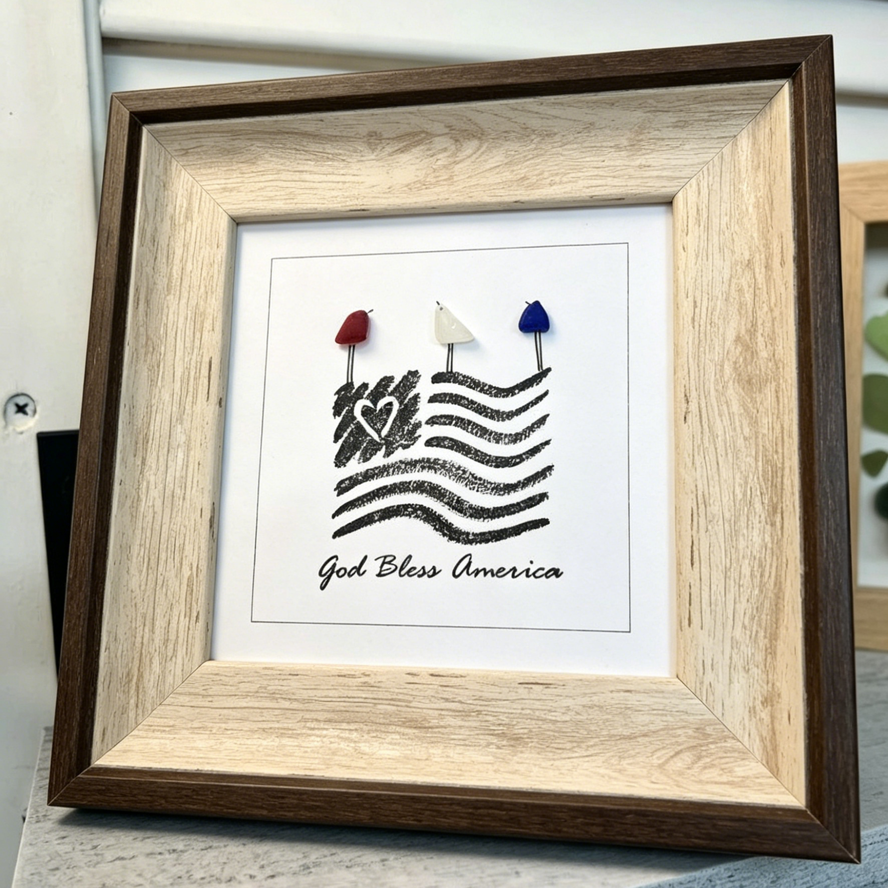 God Bless America – Sea Glass Art
