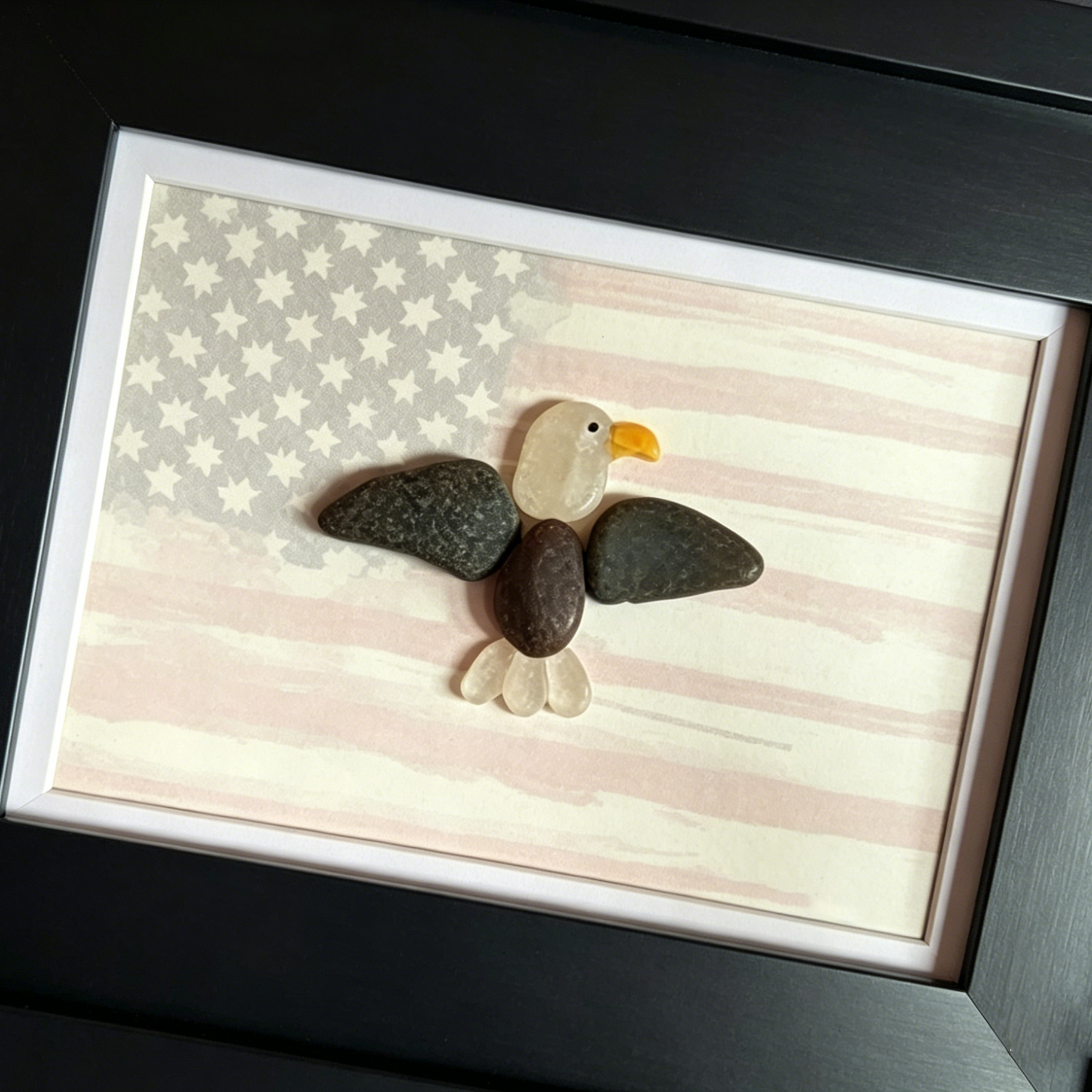  250th Anniversary Eagle Sea Glass Art – A Symbol of Freedom and Strength