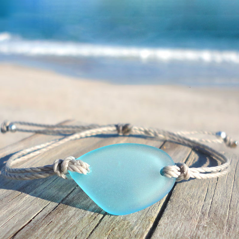 Handmade Thalassophile Sea Glass Bracelet 