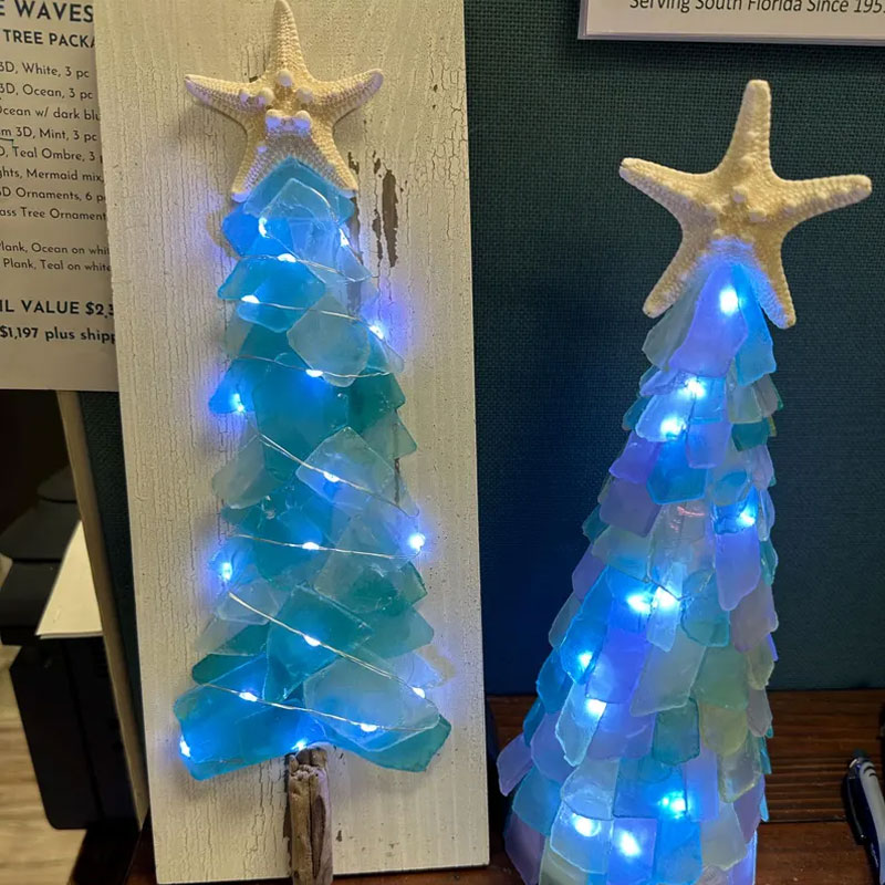 DIY Sea Glass Christmas Tree