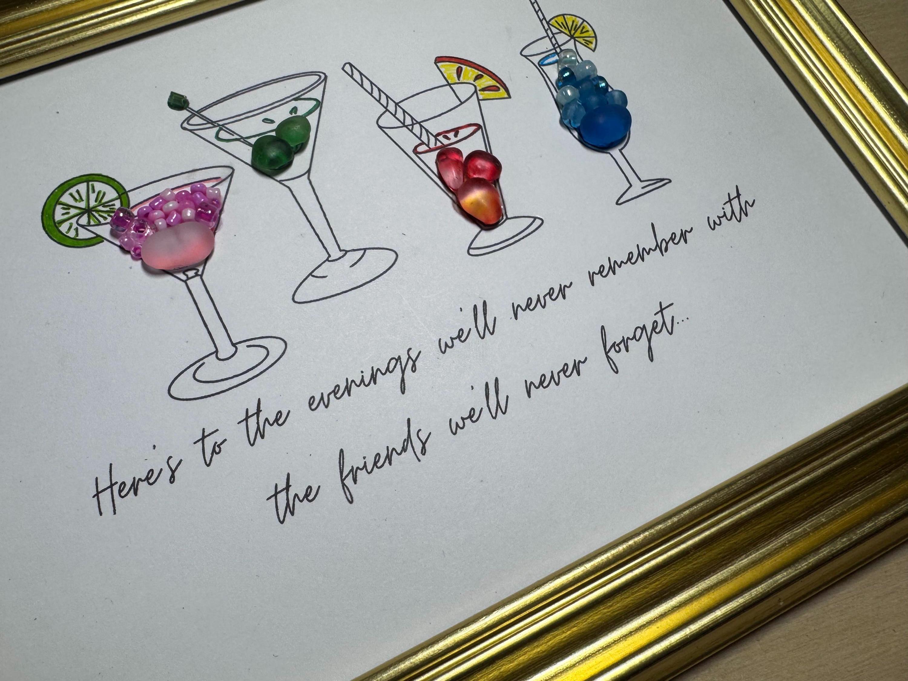 Unique Sea Glass Framed Art