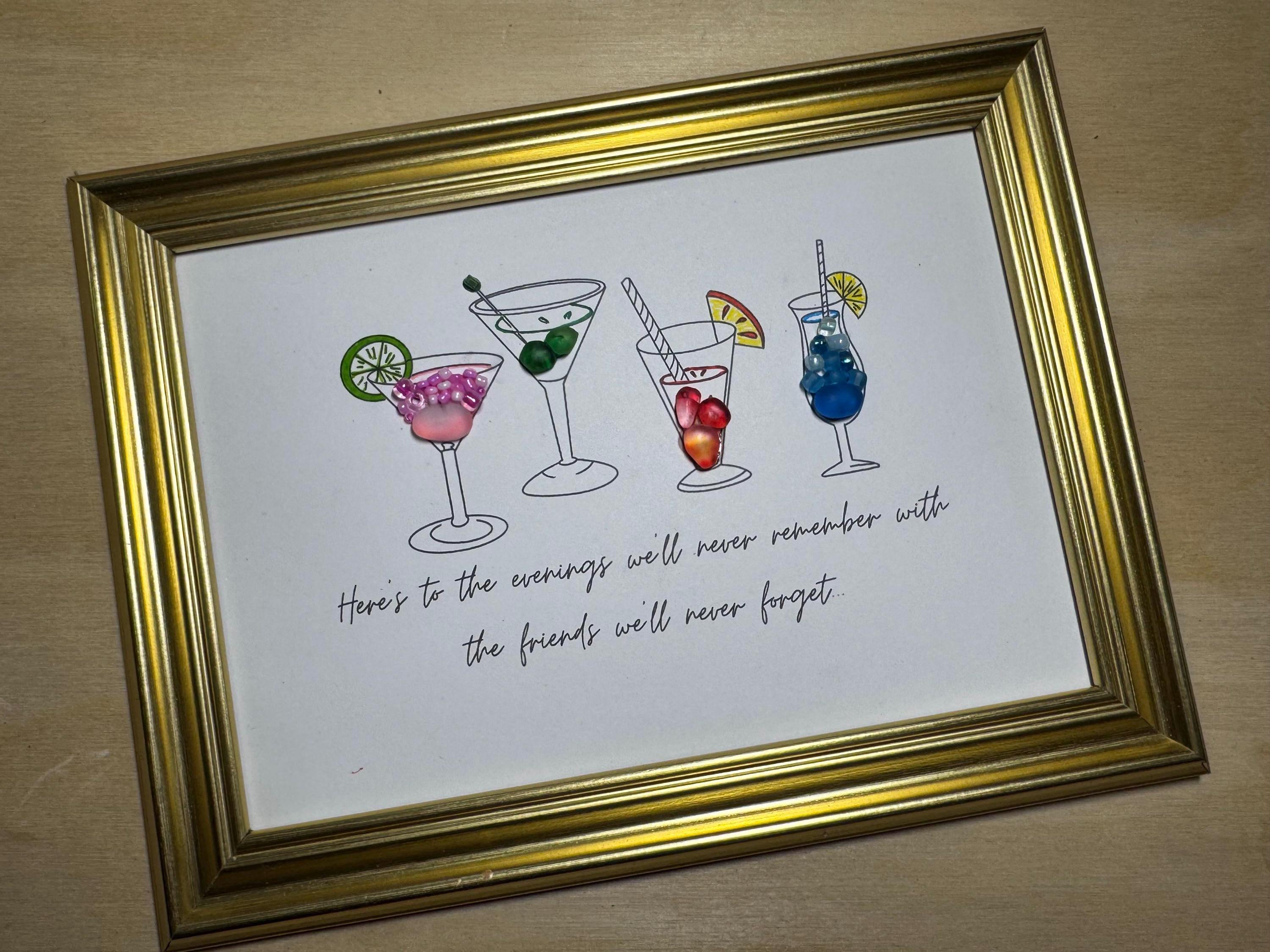 Unique Sea Glass Framed Art