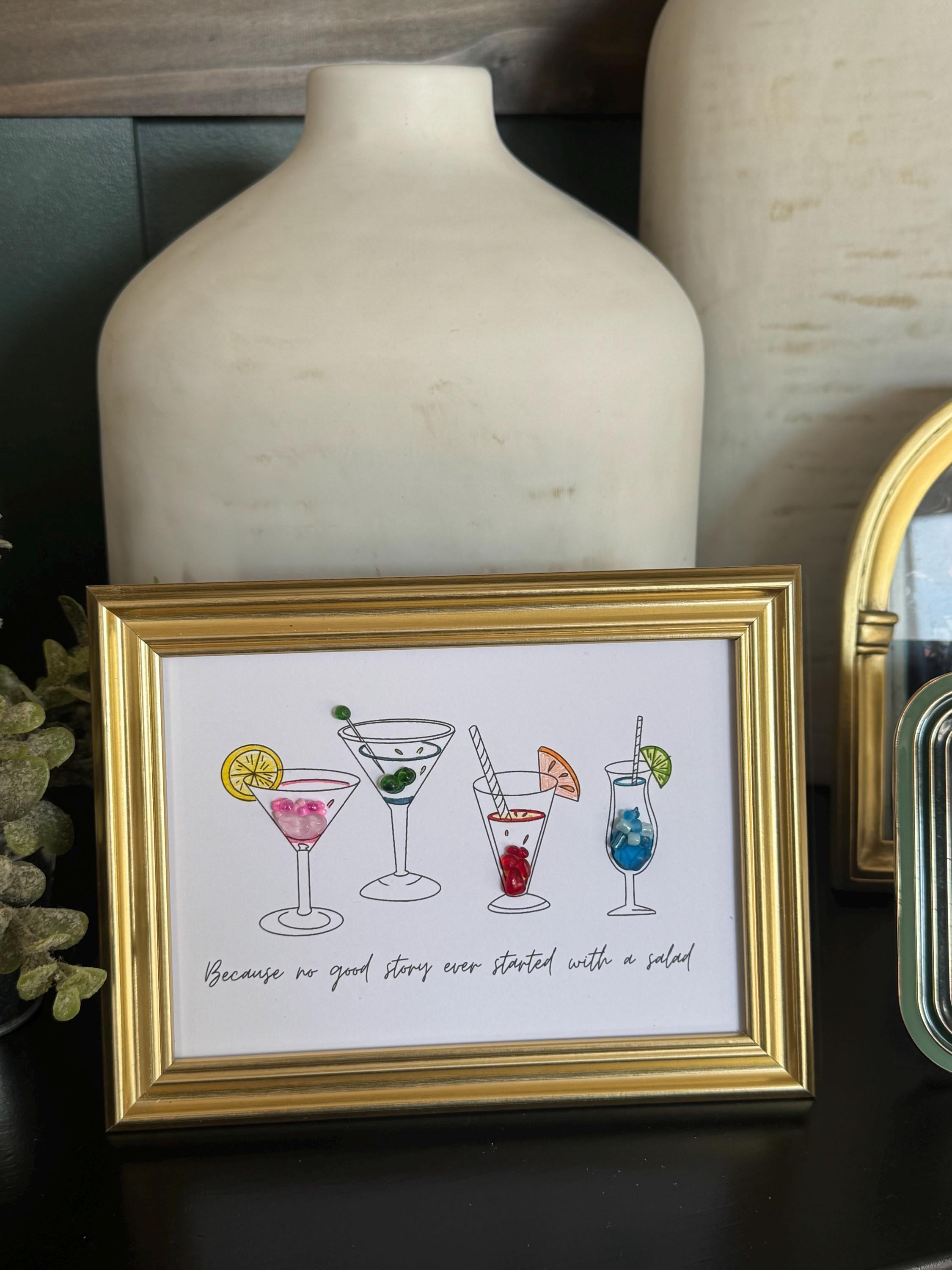 Unique Sea Glass Framed Art