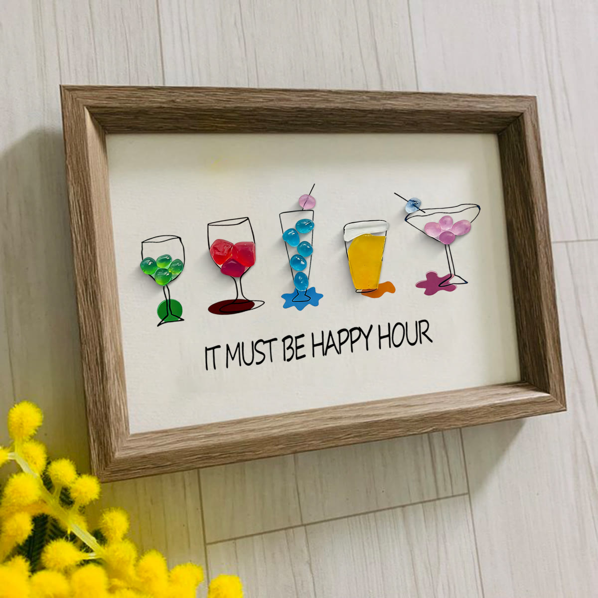 Happy Hour Sea Glass Art