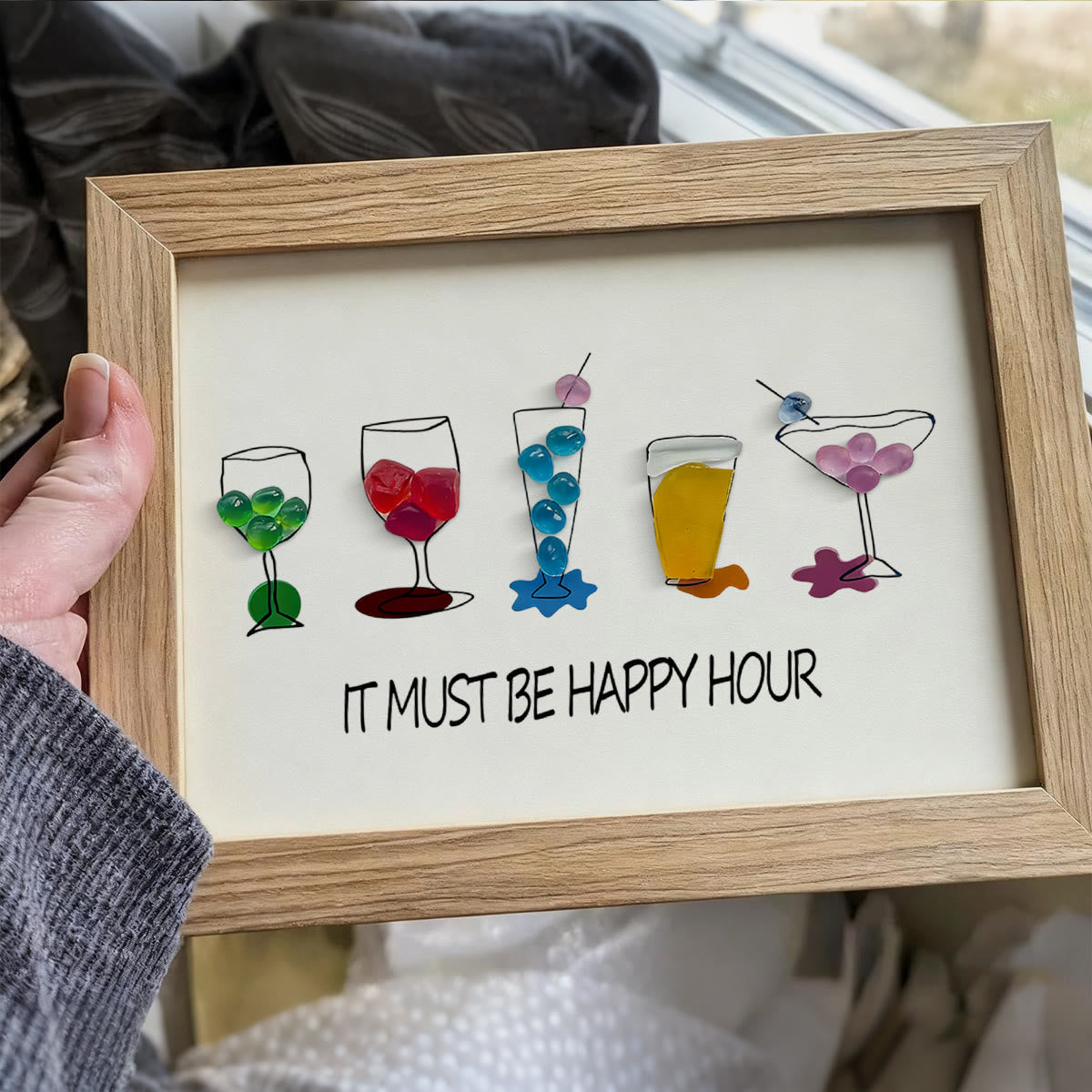 Happy Hour Sea Glass Art