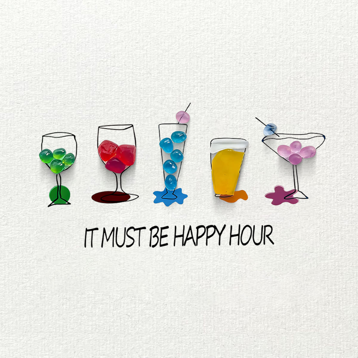 Happy Hour Sea Glass Art